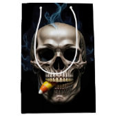 Halloween Birthday Rauchen Skull Biting Candy Mais Mittlere Geschenktüte (Vorderseite)