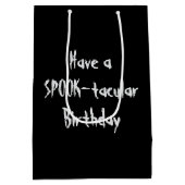 Halloween Birthday Rauchen Skull Biting Candy Mais Mittlere Geschenktüte (Rückseite)