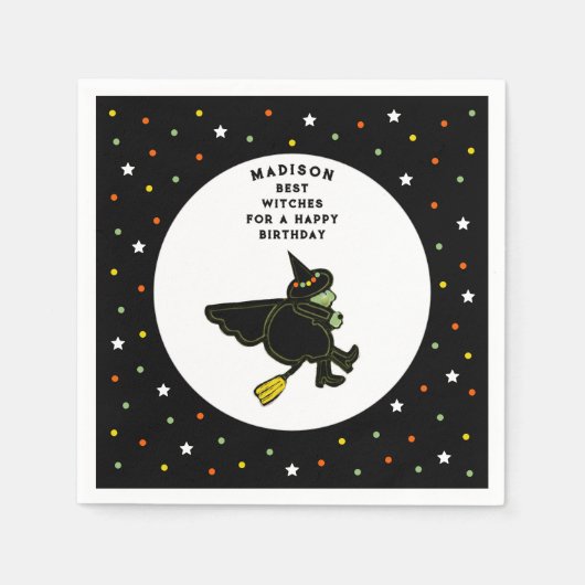 Halloween Birthday Serviette (Vorderseite)