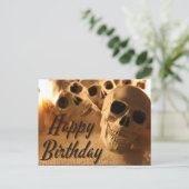 Halloween Birthday Skull Postkarte (Stehend Vorderseite)