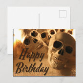 Halloween Birthday Skull Postkarte (Vorne/Hinten)