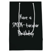 Halloween Birthday Skull Rauchen ein Candy Corn Mittlere Geschenktüte (Rückseite)