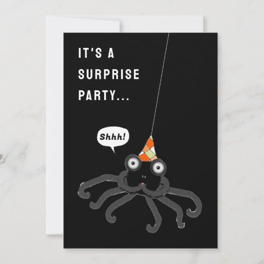 Halloween Birthday Surprise Party Einladung (Vorderseite)