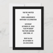 Halloween Birthday Surprise Party Einladung (Rückseite)