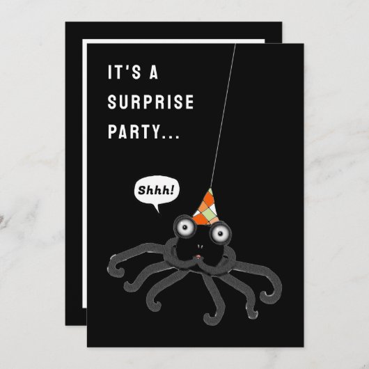 Halloween Birthday Surprise Party Einladung (Vorne/Hinten)