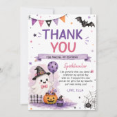 Halloween Birthday Thank You Card (Vorderseite)