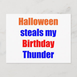 Halloween Birthday Thunder Postkarte