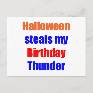 Halloween Birthday Thunder Postkarte