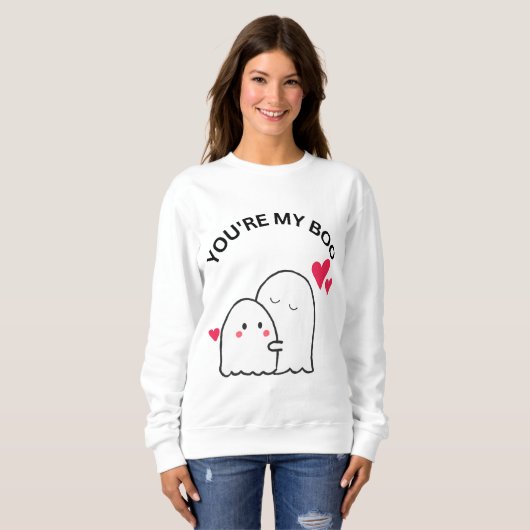 Halloween bist du mein Boo Sweatshirt (Vorne ganz)