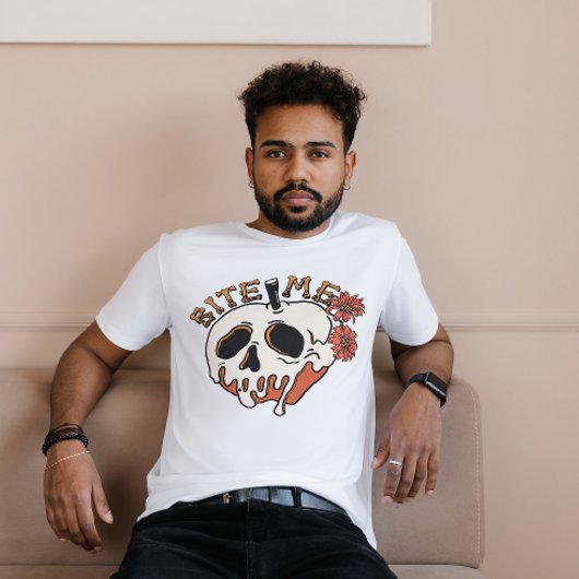 HALLOWEEN BITTE MIR MELTING SKULL T-Shirt