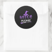 Halloween bitte runder aufkleber (Tasche)
