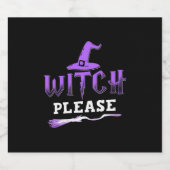 Halloween bitte schaumweinetikett (Einzelnes Label)