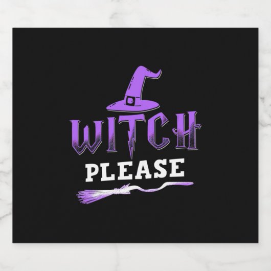 Halloween bitte schaumweinetikett (Einzelnes Label)