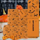 Halloween Black and Orange-Geschenkmarke Geschenkanhänger