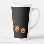 Halloween Black and Orange Pumpkin Spice Latte Tas Milchtasse (Rechts)