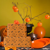 Halloween Black and Orange Wrapping Paper Geschenkpapier
