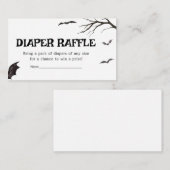 Halloween Black and White Bats Diaper Begleitkarte (Vorne/Hinten)