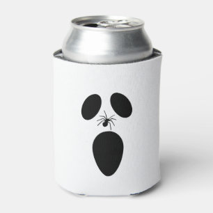 Halloween Black and White Beängstigend Ghost Face Dosenkühler