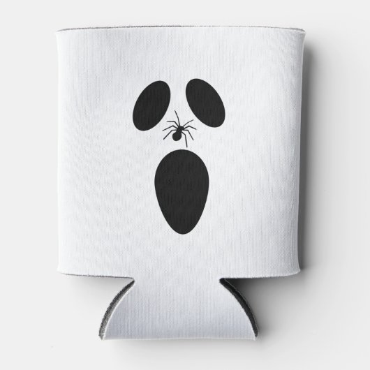 Halloween Black and White Beängstigend Ghost Face Dosenkühler (Vorderseite)