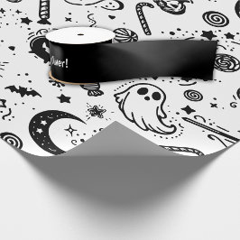 Halloween Black and White Boo Geburtstagsparty Satinband
