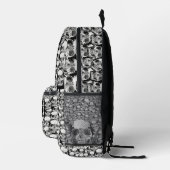 Halloween Black and White Dead Skulls Beängstigend Bedruckter Rucksack (Rechts)