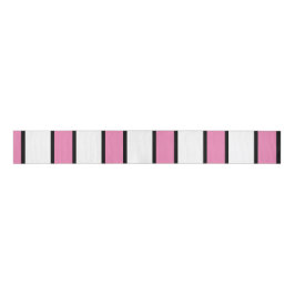 Halloween Black and White Pink Ribbon Ripsband