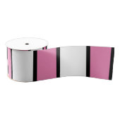 Halloween Black and White Pink Ribbon Ripsband (Spule)