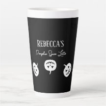Halloween Black and White Pumpkin Spice Latte Tass
