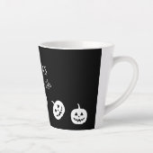 Halloween Black and White Pumpkin Spice Latte Tass Milchtasse (Rechts)