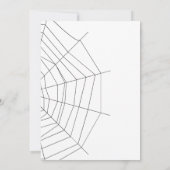 Halloween Black and White Spider Web Babydusche Einladung (Rückseite)