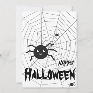 Halloween Black and White Spirit Webcard Einladung