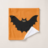 Halloween Black Bat Badhandtuch Set (Waschlappen)