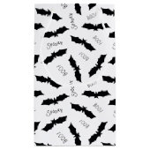 Halloween Black Bat Boo Spooky Muster Kleine Geschenktüte (Rückseite)