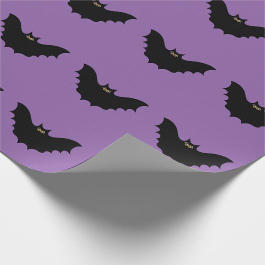 Halloween Black Bat Geschenkpapier (Ecke)