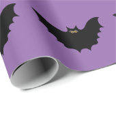 Halloween Black Bat Geschenkpapier (Rolleneckpunkt)