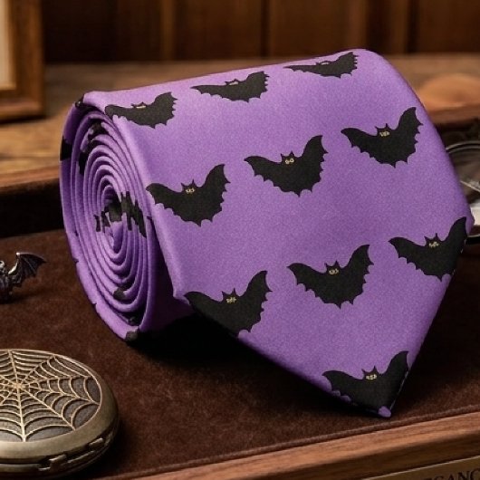 Halloween Black Bat Krawatte