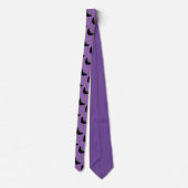 Halloween Black Bat Lila Neck Tie Krawatte (Rückseite)