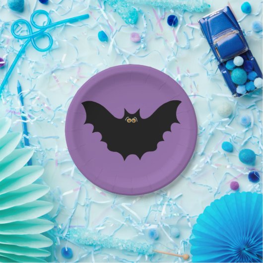 Halloween Black Bat Pappteller (Party)