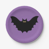 Halloween Black Bat Pappteller (Vorderseite)