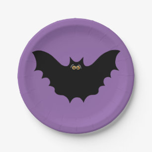 Halloween Black Bat Pappteller