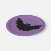 Halloween Black Bat Pappteller (Schrägansicht)