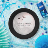 Halloween Black Bats Gothic Wedding Matching Plate Pappteller (Party)