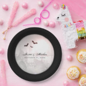 Halloween Black Bats Gothic Wedding Matching Plate Pappteller (Party)