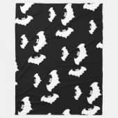 Halloween Black Bats Muster Spooky Beängstigend Fleecedecke (Vorderseite)