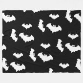 Halloween Black Bats Muster Spooky Beängstigend Fleecedecke (Vorderseite (Horizontal))