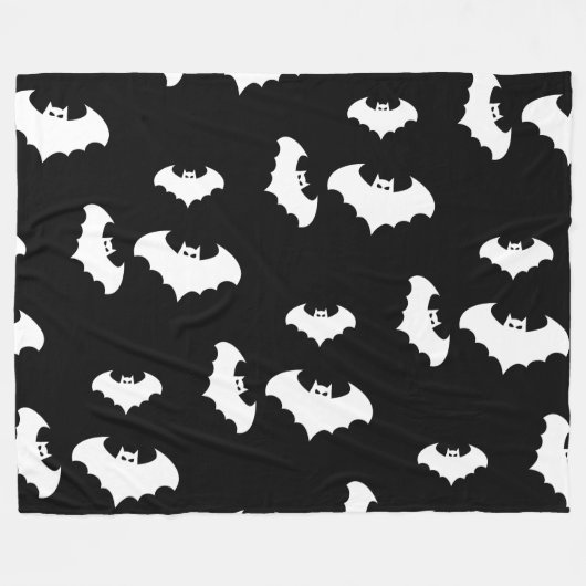 Halloween Black Bats Muster Spooky Beängstigend Fleecedecke (Vorderseite (Horizontal))