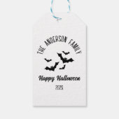Halloween Black Bats Personalisiert Name Year Geschenkanhänger (Rückseite)