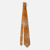 Halloween Black Bats Random Muster Orange BG Krawatte (Rückseite)