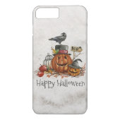 Halloween Black Bird und Pumpkins | Hülle (Rückseite)