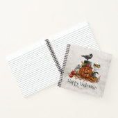 Halloween Black Bird und Pumpkins | Notizbuch (Innenseite)